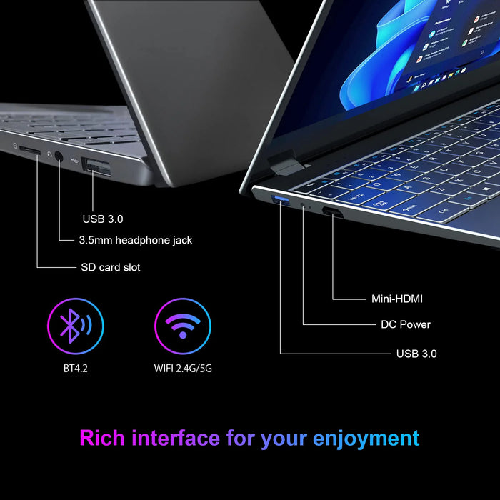 Intel N95 Laptop 15.6-inch 2.5K IPS, 16GB RAM 1TB SSD, 165Hz Refresh Office Learning Computer Windows 10 11 Gaming Notebook